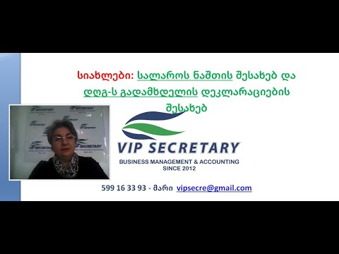 Vip Secretary, Mari Shishmanashvili, სალარო და დღგ - სიახლეები